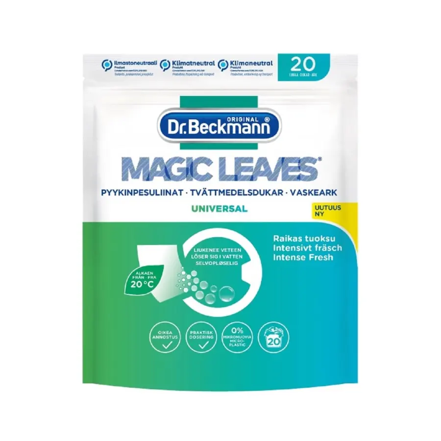 Dr.Beckmann Dr. Beckmann Magic Leaves Universal 20 Kpl Pyykinpesuliinat 3 Dr.Beckmann Dr. Beckmann Magic Leaves Universal 20 Kpl Pyykinpesuliinat
