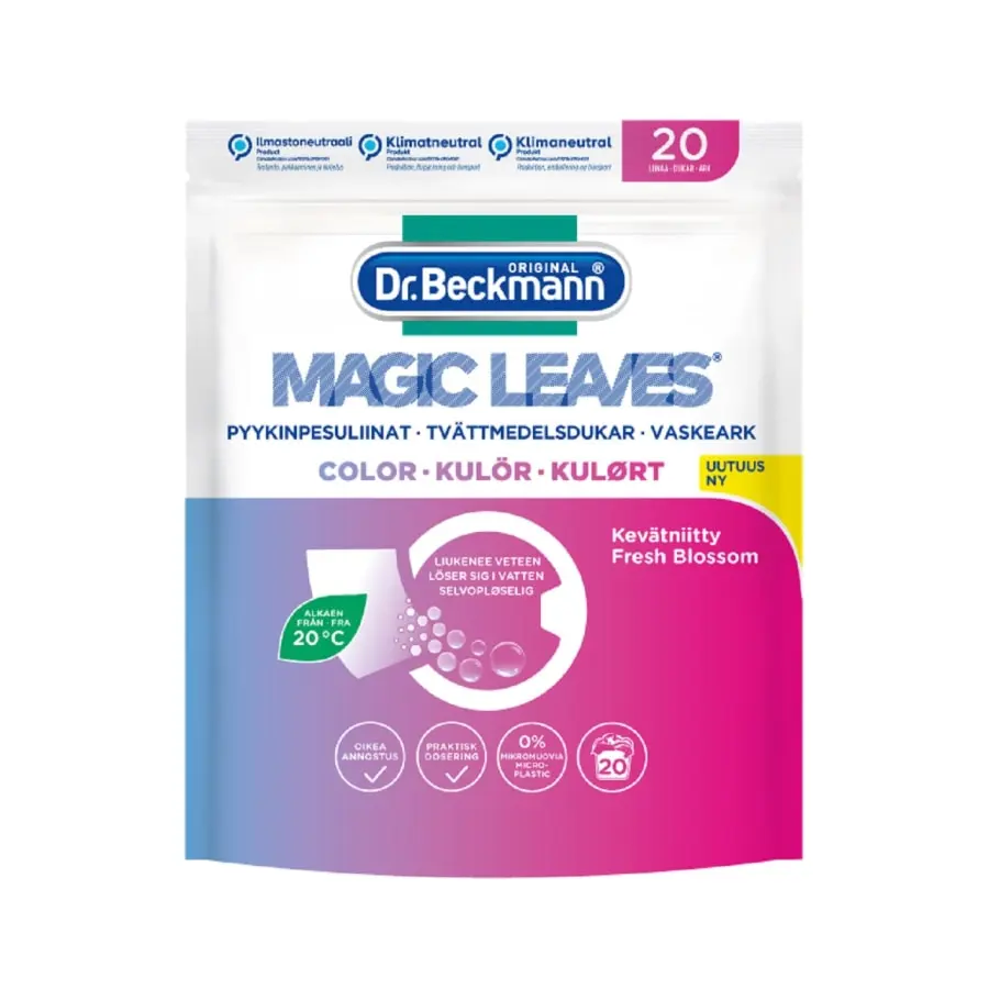 Dr.Beckmann Dr. Beckmann Magic Leaves Colour 20 Kpl Pyykinpesuliinat 3 Dr.Beckmann Dr. Beckmann Magic Leaves Colour 20 Kpl Pyykinpesuliinat