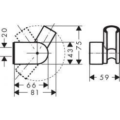 Hansgrohe Vario Käsisuihkun Seinäpidike 5 Hansgrohe Vario Käsisuihkun Seinäpidike -Huonekalut myymälä 4011097734514 2