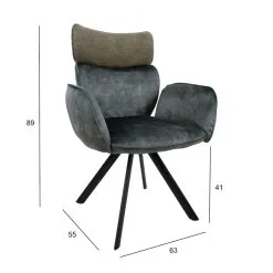 Home4you Eddy Tuoli Käsinojilla 2kpl -Huonekalut myymälä 4741243103337 5