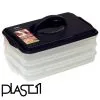 Plast1 3x0,8l Kahvallinen Säilytyslaatikko 1 Plast1 3x0,8l Kahvallinen Säilytyslaatikko -Huonekalut myymälä 5710255217003
