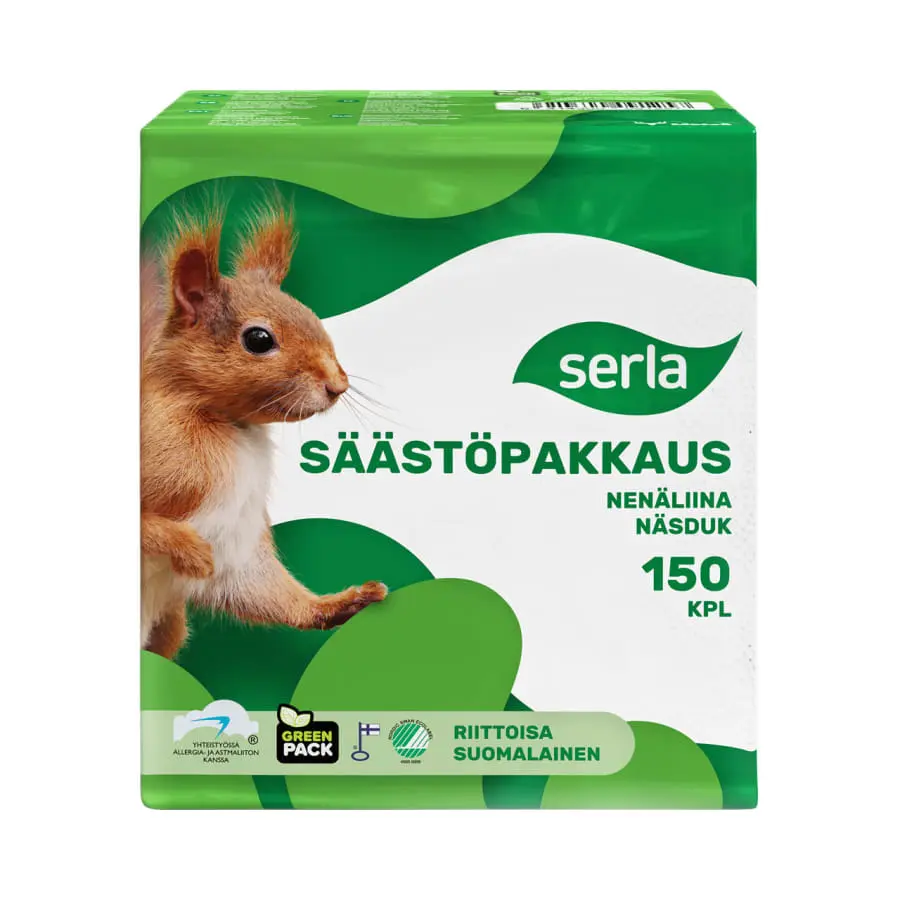 Serla Säästöpakkaus 150 Kpl Nenäliina 3 Serla Säästöpakkaus 150 Kpl Nenäliina