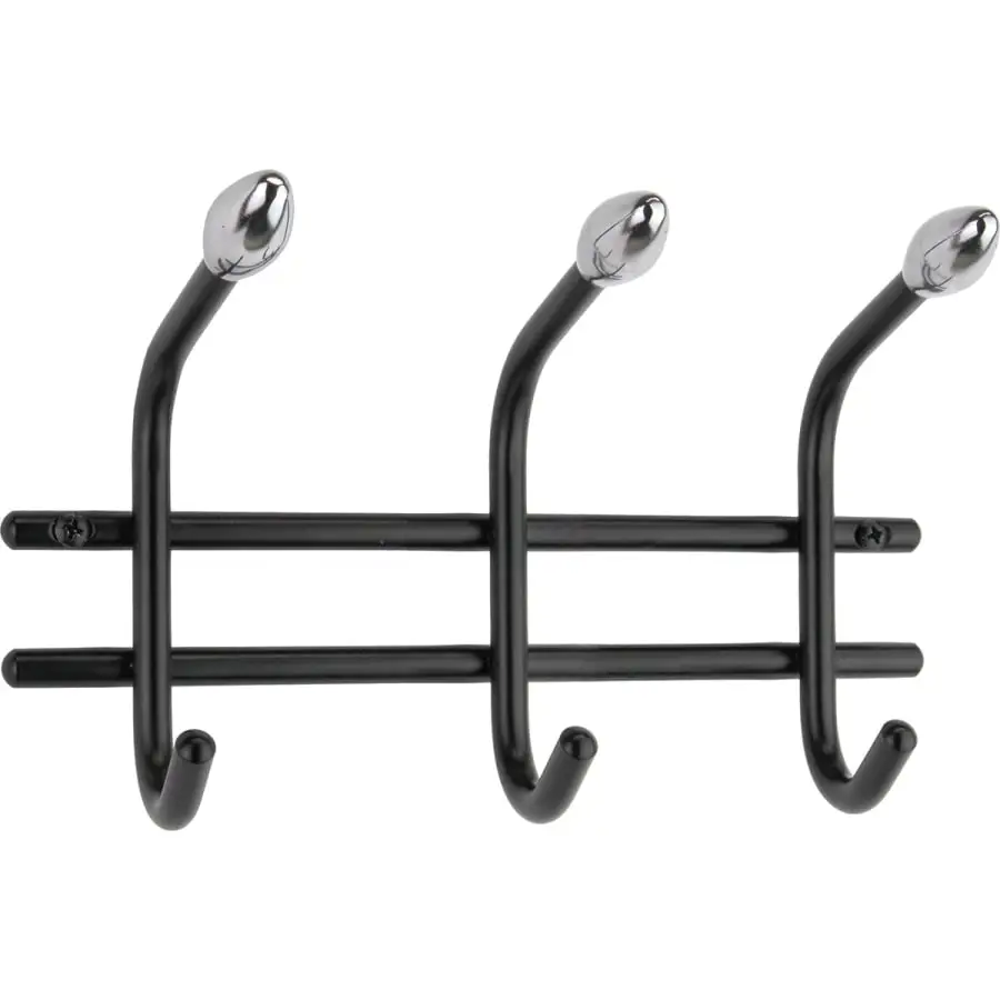 Pisla 1227 3 Osainen Musta Kromi Vaatenaulakko 3 Pisla 1227 3 Osainen Musta Kromi Vaatenaulakko
