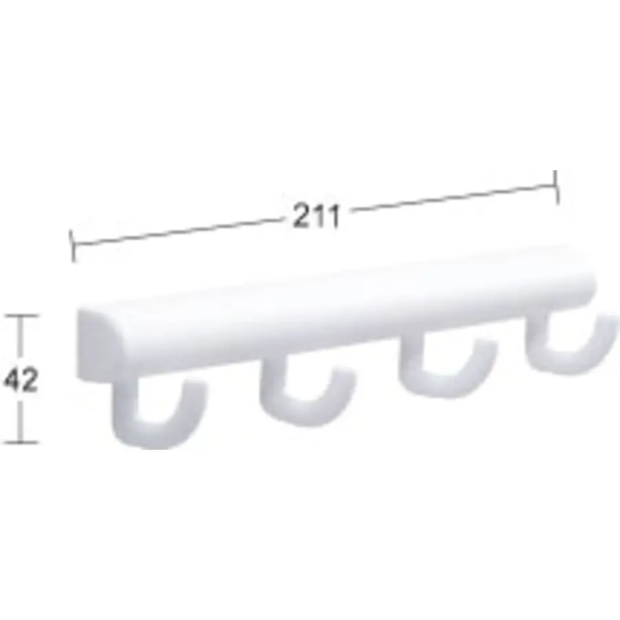 Habo 4 Valkoinen Naulakko 3 Habo 4 Valkoinen Naulakko