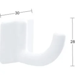 Habo Valkoinen Muovi Pyyhekoukku