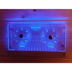 Saunia RGB LED Saunan Lämpö- Ja Kosteusmittari