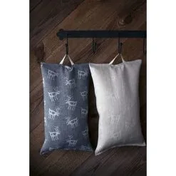 Pikkupuoti Harmaa Porokuosi Kudottu Saunatyyny