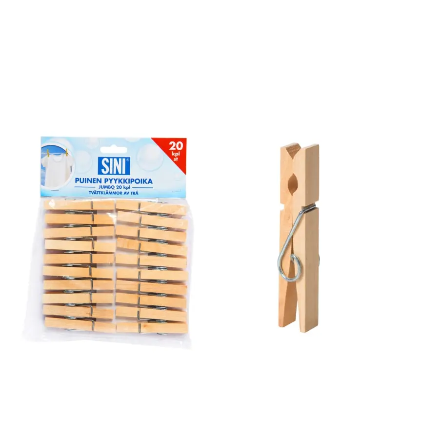 Sini 20 Kpl Puinen Pyykkipoika 3 Sini 20 Kpl Puinen Pyykkipoika