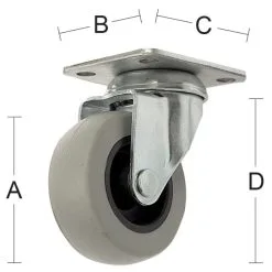 Habo 4005 50 Mm Kääntyvä Kalustepyörä