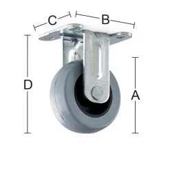 Habo 4210 100 Mm Kiinteä Kalustepyörä