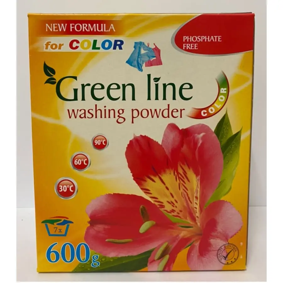 Green Line Color 600 G Pesujauhe Kirjopyykille 3 Green Line Color 600 G Pesujauhe Kirjopyykille