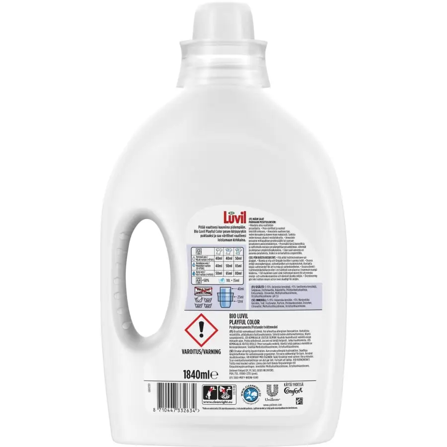 Bio Luvil Color 1840 Ml Pyykinpesuneste 4 Bio Luvil Color 1840 Ml Pyykinpesuneste - Image 2