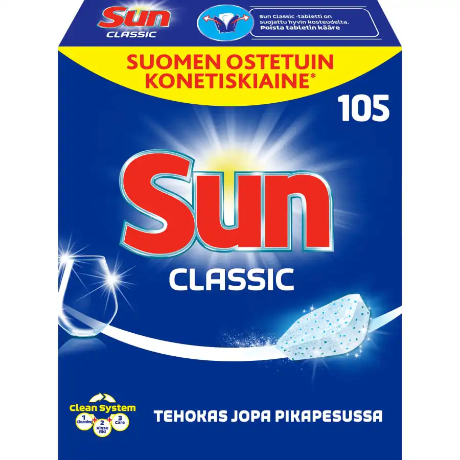 SUN® Sun Classic 105 Kpl Konetiskitabletti 3 SUN® Sun Classic 105 Kpl Konetiskitabletti