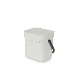 Brabantia Sort&Go Vaaleanharmaa 3L Roska-astia 8 Brabantia Sort&Go Vaaleanharmaa 3L Roska-astia -Huonekalut myymälä 8710755213229 3