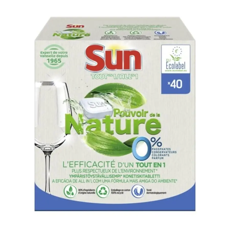 SUN® Sun All-in-1 Hajusteeton 40 Tab Konetiskitabletti 3 SUN® Sun All-in-1 Hajusteeton 40 Tab Konetiskitabletti