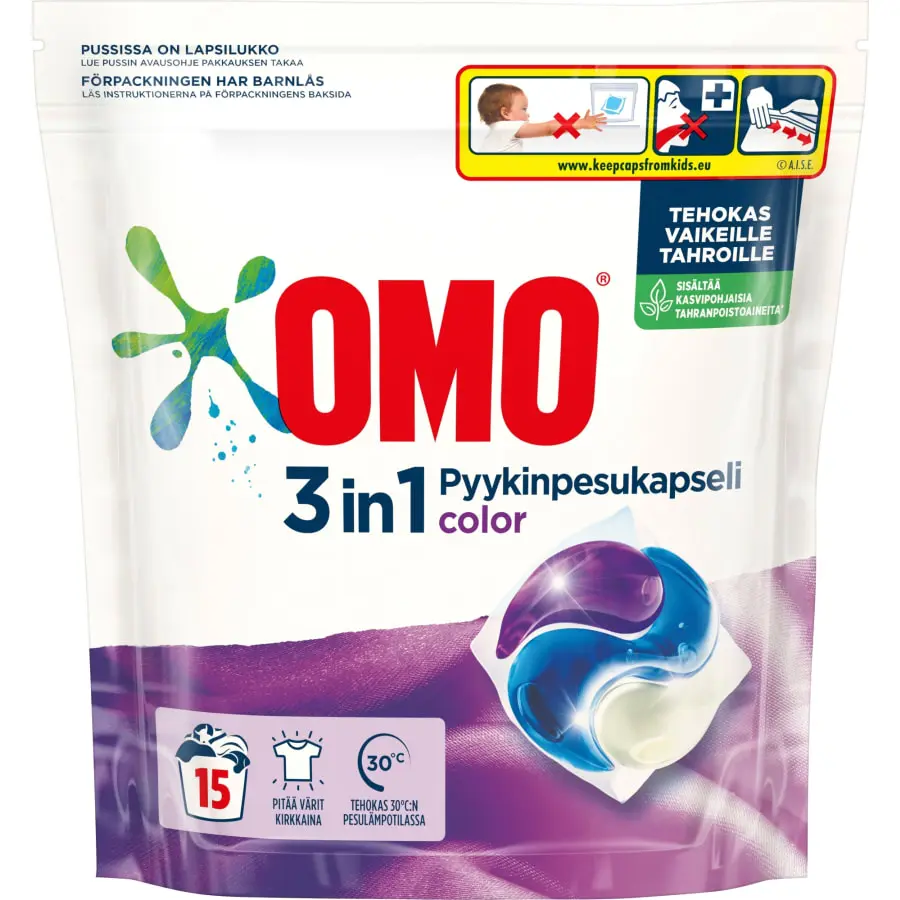 Omo Color Pyykinpesuainekapselit 15 Pesua 3 Omo Color Pyykinpesuainekapselit 15 Pesua