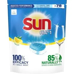 SUN® Sun All-in-1 Lemon 78 tab Konetiskitabletti